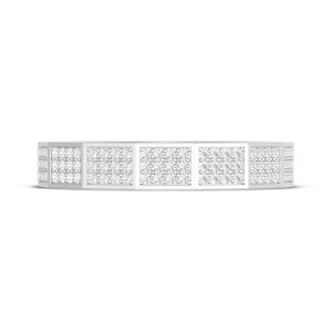 Diamond Faceted - Full Coverage Wedding Band in High Polish - 4mm