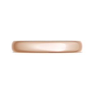 Classic Two-Tone Rounded Wedding Band in High Polish