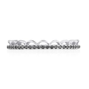 Crescent Crown Ring with Black Diamond
