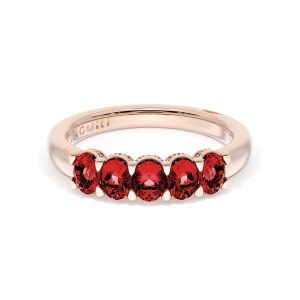 Oval Cut Ruby Eternity Band