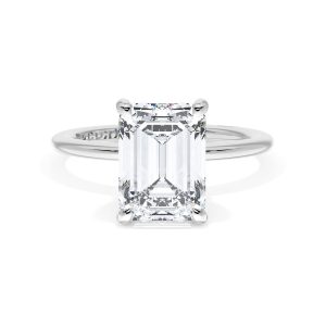 Emerald Solitaire Engagement Ring