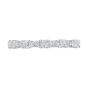 Marquise Shape Design Detail Wedding Band