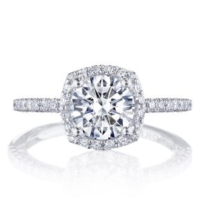 Round with Cushion Bloom Engagement Ring