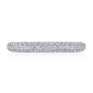 Triple Row Pavé Wedding Band