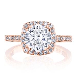 Round with Cushion Bloom Engagement Ring