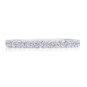 French Pavé Diamond Wedding Band
