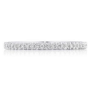 French Pavé Diamond Wedding Band