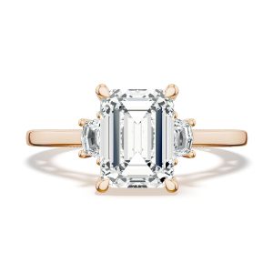 Emerald 3-Stone Engagement Ring