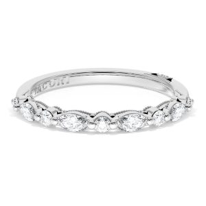 Marquise and Round Diamond Wedding Band, 2.20mm