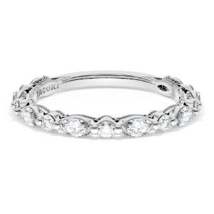Marquise and Round Diamond Wedding Band, 2.20mm
