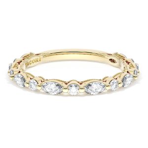Marquise and Round Diamond Wedding Band, 2.20mm