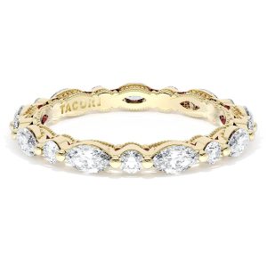 Marquise and Round Diamond Wedding Band, 2.80mm