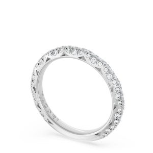Pavé Diamond Wedding Band, 2.4mm