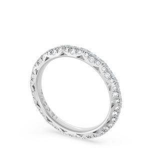 Pavé Diamond Wedding Band, 2.4mm