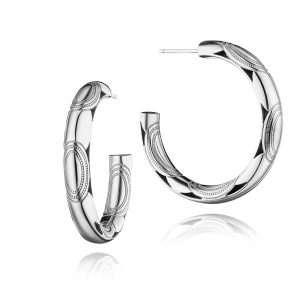 Silver Chunky Hoop