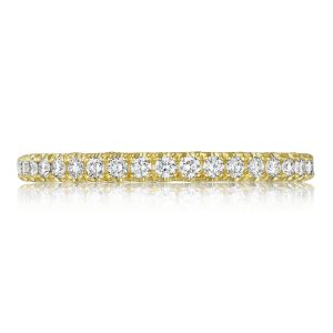 French Pavé Diamond Wedding Band - 2mm